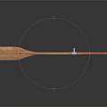 Handcrafted Wooden Paddle Essential Tool For Classic Watercraft Rowing And Navigation