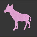 Artistic Fantasy Creature Character With Purple White Body And Striped Legs