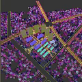 Aerial View Planning of Urban Residential Complex With Greenery River And Roads