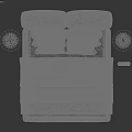 Modern Double Bed 3d model