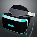 Ergonomic VR Headset With Modern Black Teal Design For Comfortable High Tech Experience 3d model