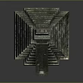 Ancient Pyramid Structure With Stepped Levels And Stone Temple Architecture