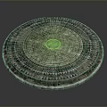 Ancient Bronze Mirror With Intricate Circular Carvings And Ornate Patterns