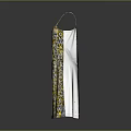 Women's Spaghetti Strap V Neck Mid Length Dress With Yellow And Black Floral Print