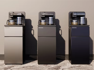 Modern Design Philips Standing Water Dispensers In Gray Dark Gray And Black 3d model