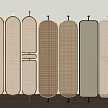 Modern rattan screen partition 3d model