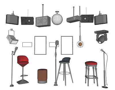 Modern Headphones And Speakers With Wireless Technology And Stylish Design Elements 3d model