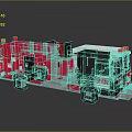 Red Building Block Fire Truck Model With Detailed Toy Vehicle Design And Features