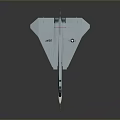 Light Blue USAF Model Airplane with Delta Wing Landing Gear and Shiny Exterior