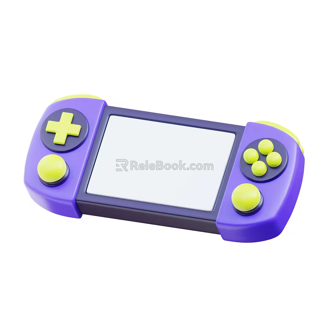 Modern game console handheld game console cartoon game console 3d model