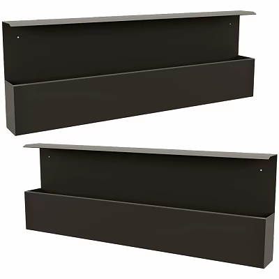 Black Wall Mounted Shelves Decorative Ornament Display Set for Home Decor Accents 3d model
