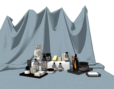 Modern bathroom small cosmetics 3d model Modern bathroom small cosmetics 3d model