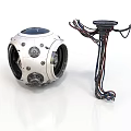 Mechanical Spherical Module And Cable Equipped Structure With Metallic Components