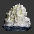 Fluffy White Whipped Cream In Transparent Blue Bowl On Gray Background