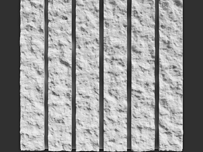 White Textured Long Strip Building Components For Interior Wall Decoration 3d model
