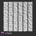 White Textured Long Strip Building Components For Interior Wall Decoration