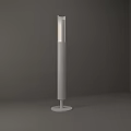 Modern Slim Floor Lamp With Cylindrical Pole And Round Base Design