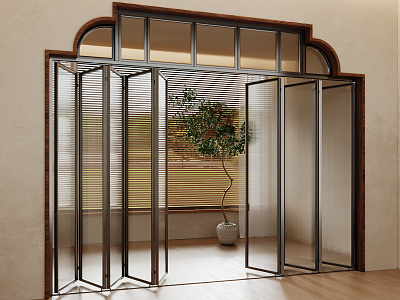 Quiet folding door model