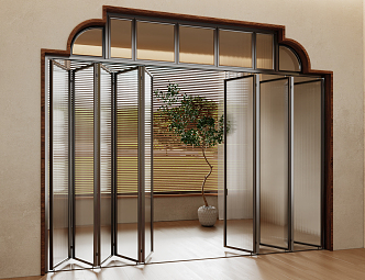 Quiet folding door 3d model