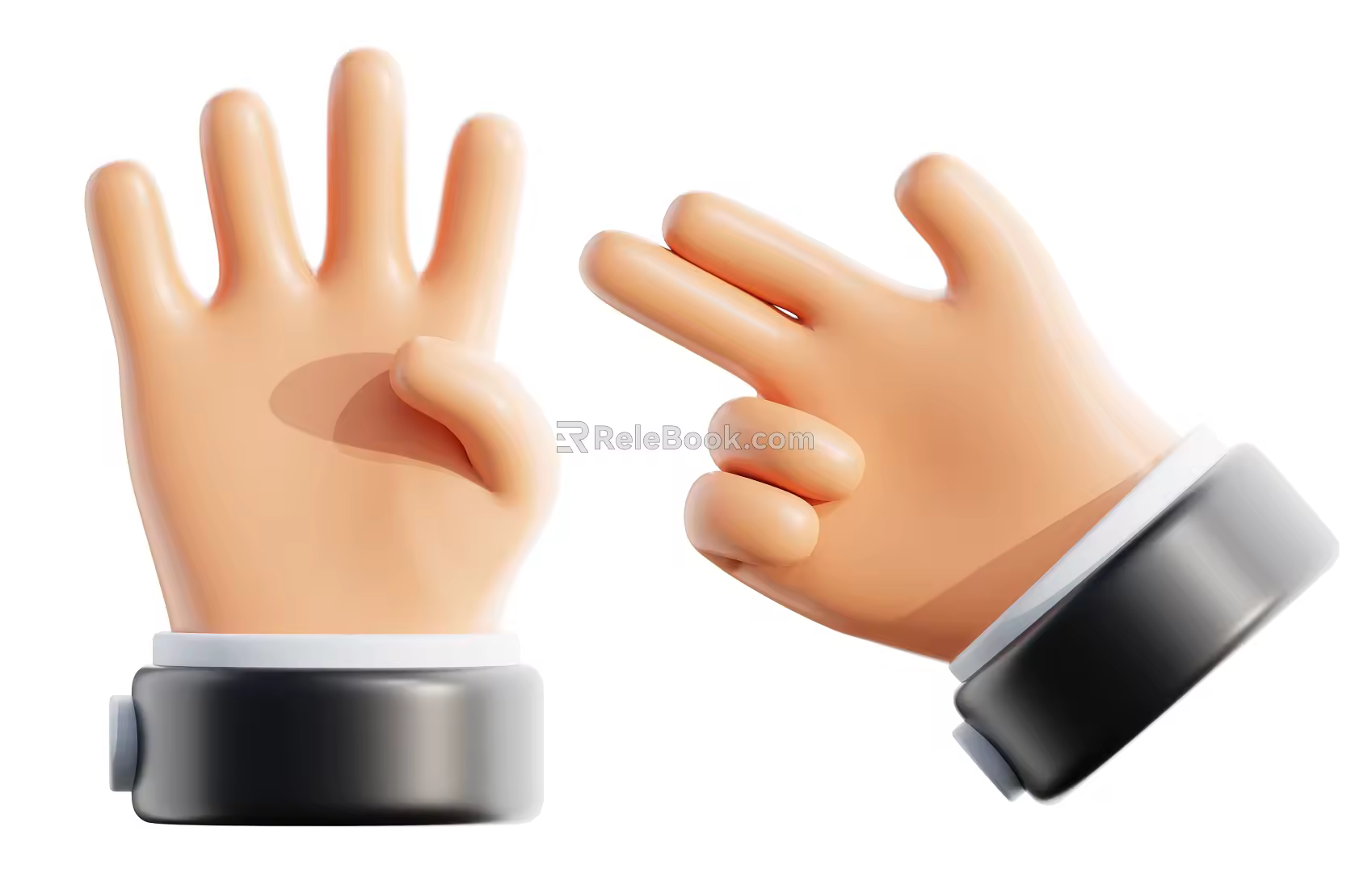 Modern Small Gesture Cartoon Small Gesture Animation Small Gesture 3d model