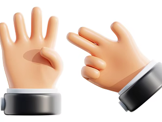 Modern Small Gesture Cartoon Small Gesture Animation Small Gesture 3d model