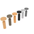 Modern Golden and Black Downlights Spotlights with Ribbed Texture for Interior Lighting