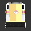 Yellow and Gray Electric Toy Train with Red Stripes 7400 Light and Sound for Kids