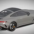 Sleek Silver Mercedes AMG GT Sports Car With Black Roof And Alloy Wheels