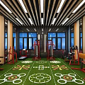 Vibrant Sports Fitness Lounge With Red Chairs Workout Posters And Training Gear