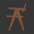 Natural Style Simple Design Leisure Chair With Wooden Frame And Woven Backrest Seat