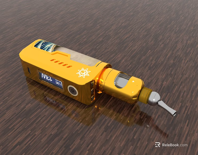 Yellow NVQ 300 Multifunctional Electric Screwdriver With LED Indicators For Home Use 3d model 