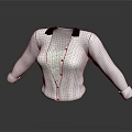 Stylish White Cardigan with Black Collar and Button Front Design for Casual Outfits