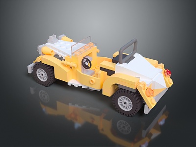 Modern toy car Lego toy Lego helicopter toy 3d model