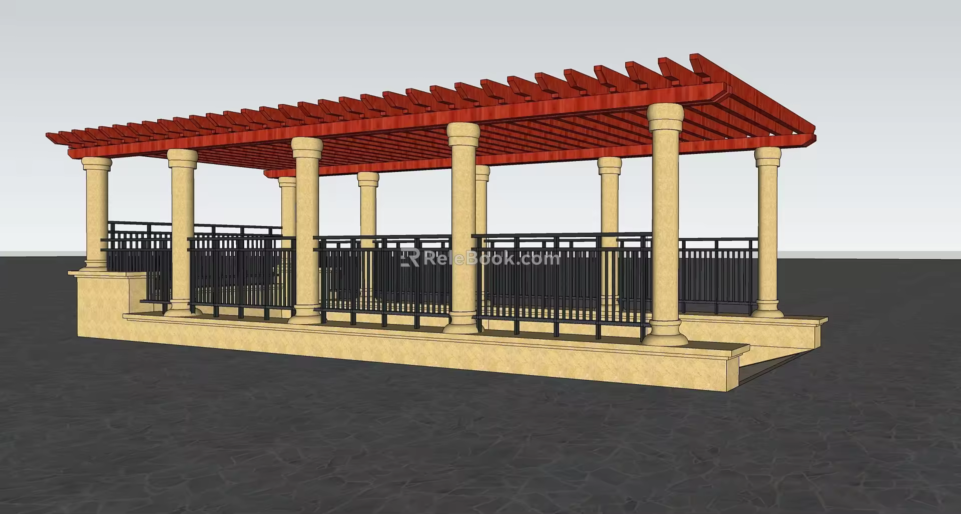 22SU model of entrance and exit of residential garage 3d model