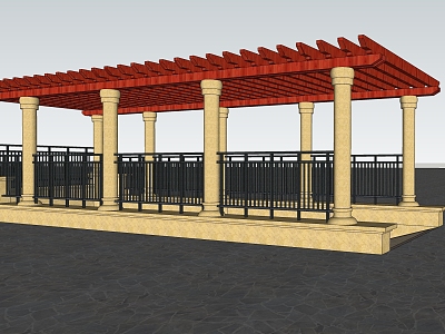 22SU model of entrance and exit of residential garage model