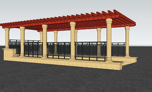 22SU model of entrance and exit of residential garage 3d model