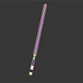 Detailed Blue Lightsaber With Black Hilt And Glowing Blade Display Scene