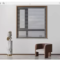 Modern Horizontal Window Blinds With Brown Frame In White Interior Room Design