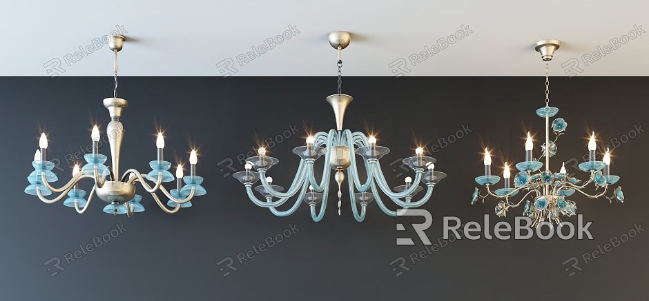 Simple European chandelier fashion simple metal chandelier combination model