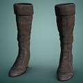 Boots Leather Boots Shoes Leather Shoes 3d model