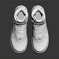 White High Top Daily Use Sneakers With Velcro Straps Smooth Upper And Reflective Soles
