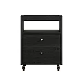 Entryway Side Cabinet With Multiple Colors Drawers Open Shelf And Wheels 3d model