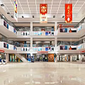 Modern Atrium Shopping Mall Atrium Shopping Mall Lobby Shopping Mall Escalator Sightseeing Elevator Atrium View 3d model