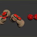 Festive Christmas Clothing Accessories With Brass Bells Red Balls And Green Leaves