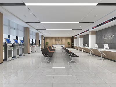Modern Hall Service Hall Service Center Service Hall 3d model