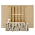 Front desk front desk marble front desk chandelier table lamp 3d model