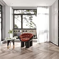 Modern Bedroom Interior Design With Tufted Headboard Area Rug And Pendant Lights