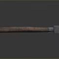 Vintage Metal Head Hammer with Wooden Handle on Gray Gradient Background