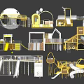 Creative Modern Playground Equipment With Slides Climbing Frames Tunnels And Platforms 3d model