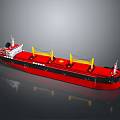 Red And Black Oil Tanker Model Water Transport Vehicle With Yellow Cranes